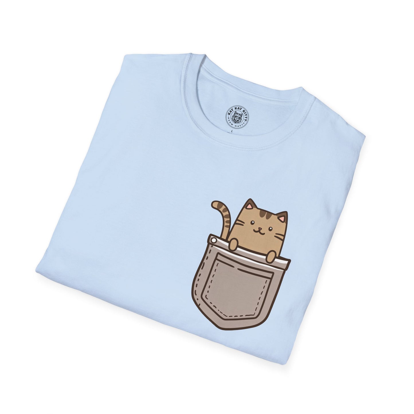 Cat In Pocket 2 - Unisex Cat Graphic Tees | Graphic T Shirts