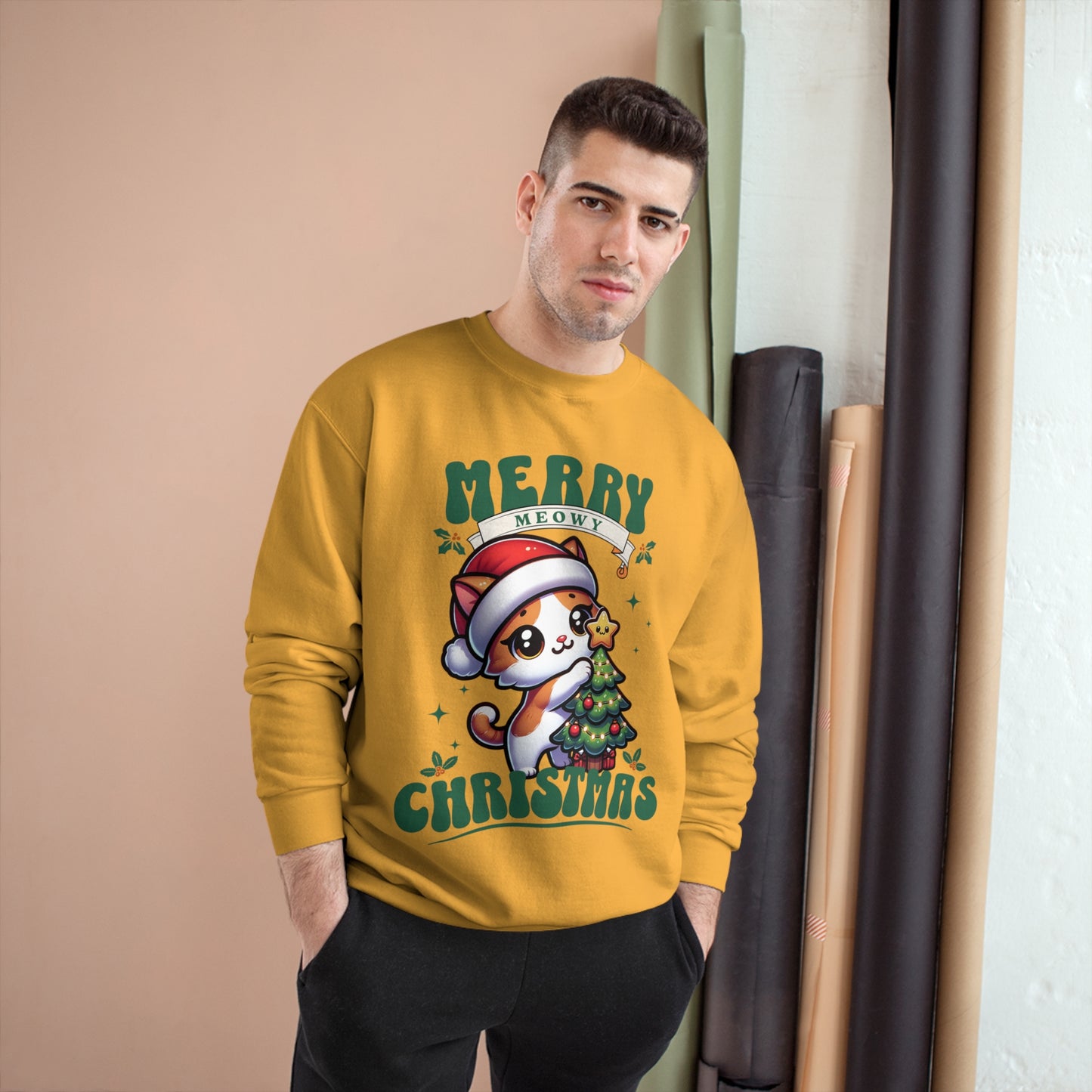 Merry Meowy Christmas - Champion® Cat Sweatshirt