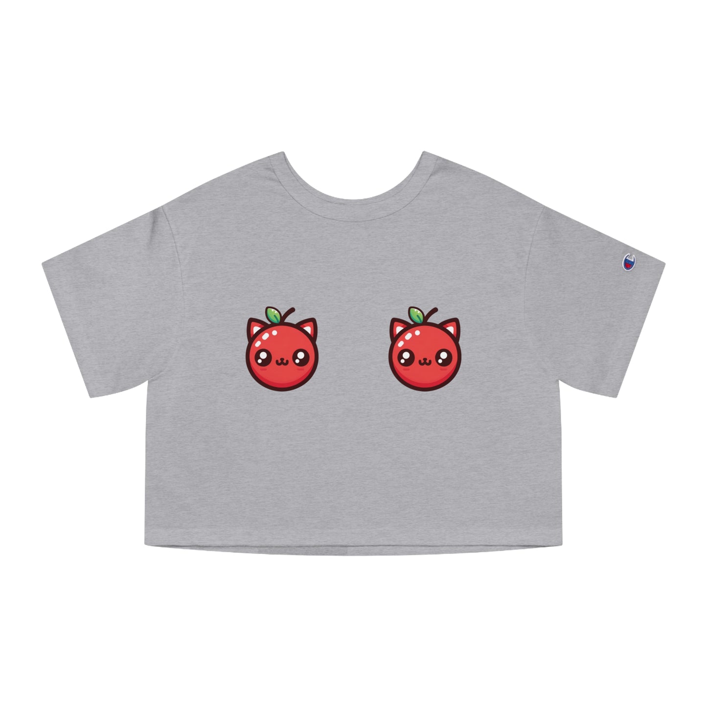 Cherries Cat Tiddies - Champion® Women's Heritage Cropped T-Shirt