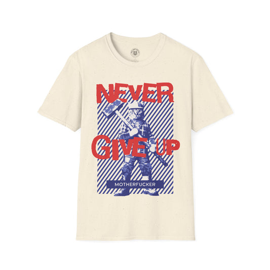 Never Give Up - Unisex Cat Graphic Tees | Graphic T Shirts