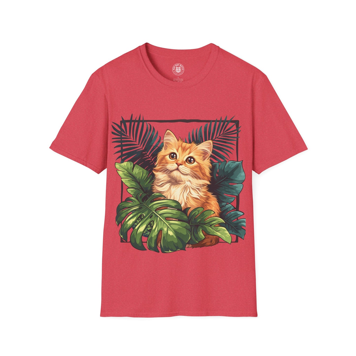 Monsteras And  Cat - Unisex Cat Graphic Tees | Graphic T Shirts