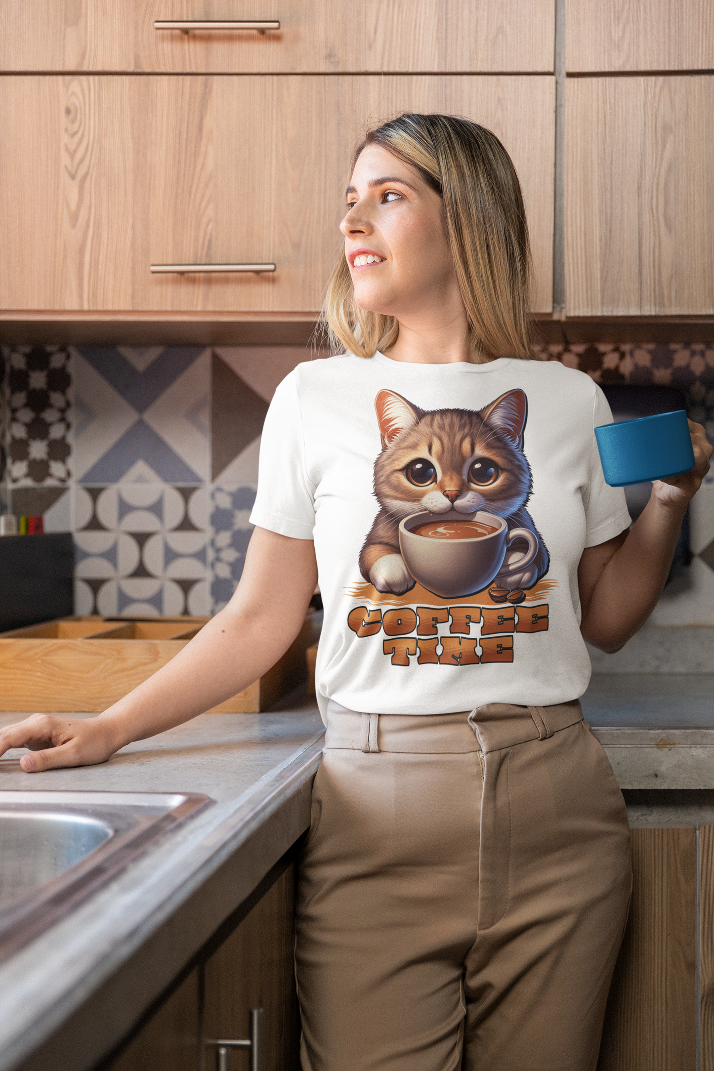 Coffee Time - Unisex Cat Graphic Tees | Graphic T Shirts