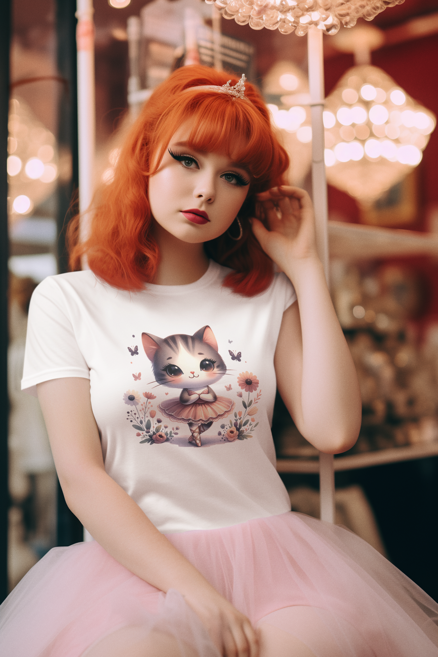 Cute Ballet Cat - Unisex Cat Graphic Tees | Graphic T Shirts