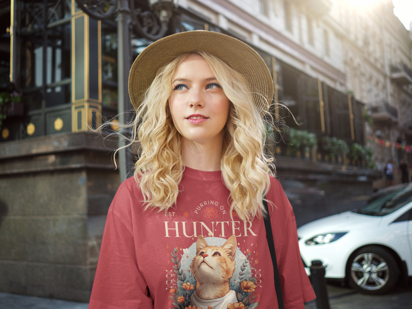 Hunter - Unisex Cat Graphic Tees | Graphic T Shirts